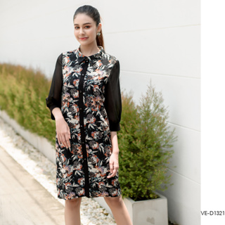 AMILA Dress VE-D1321 by VERONIQA พีชสกิน แขนยาว IGPU22-8