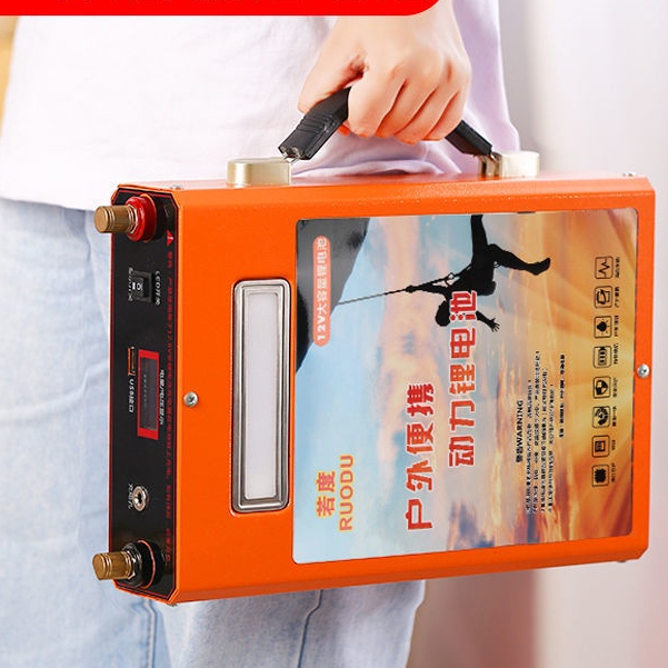 ๑แบตเตอรี่ลิเธียม 12v ความจุขนาดใหญ่ 100AH ​​​​กลางแจ้ง 200 แอมป์ A โพลีเมอร์ซีนอนโคมไฟอัลตร้าไลท์ 2