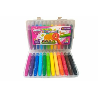 สีเทียน ล้างออกง่าย 12สี มาสเตอร์อาร์ต Washable Silky Pastels