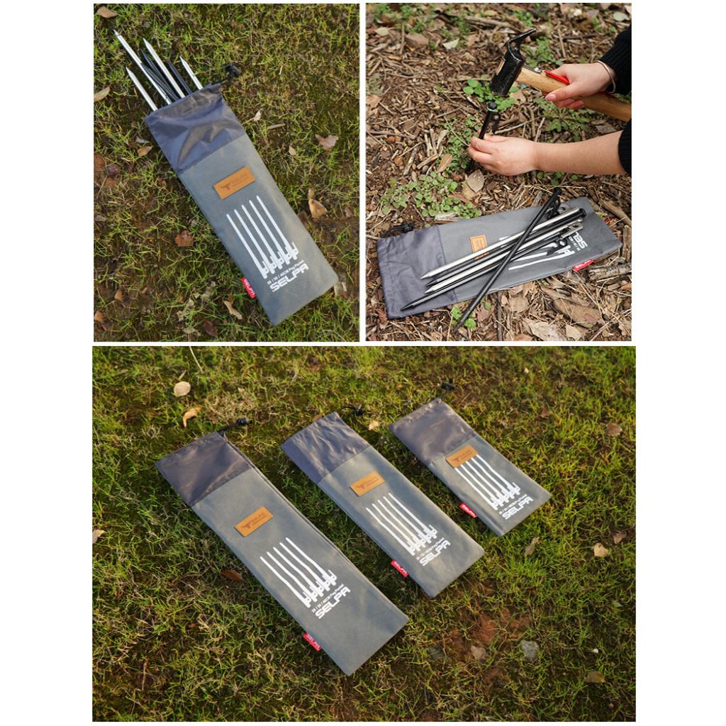 สมอบกเต็นท์ หมุดเต็นท์ สมอบกเหล็ก สมอบกเหล็กหล่อ อุปกรณ์แคมป์ปิ้ง เต้นท์ Tent Pegs ขนาด 20CM 30CM 40CM - รูปที่ 3