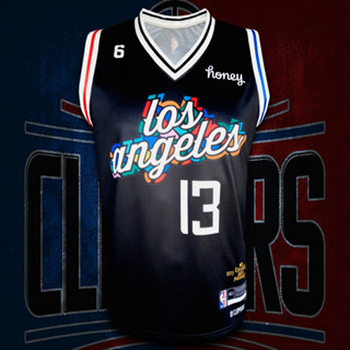 เสื้อบาส เสื้อบาสเกตบอล NBA LA Clippers เสื้อทีม ลอสแองเจลิส คลิปเปอร์ส #BK0138 รุ่น City Paul George#13 ไซส์ S-5XL