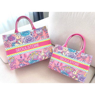 Lady bags ลายกระต่าย(Size M)กระเป๋าปักชื่อ