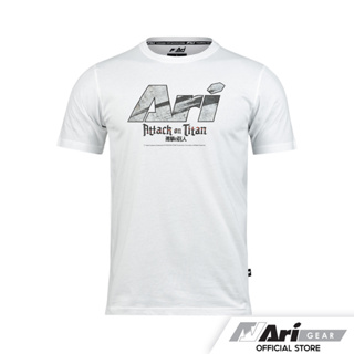 AOT X ARI KEY VISUAL SS 2 TEE- WHITE/GREY/BLACK เสื้อยิด อาริ ไททัน ลายกราฟิกซีซั่น 2 สีขาว