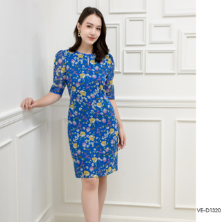 AMILA Dress VE-D1320 by VERONIQA ชิฟฟอนปริ้นท์ แขนสั้น IGPU22-9