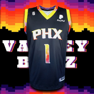 เสื้อบาส เสื้อบาสเกตบอล NBA ทีม Phoenix Sun เสื้อทีม ฟินิกส์ ซัน #BK0142 รุ่น Statement Devin Booker#1 ไซส์ S-5XL