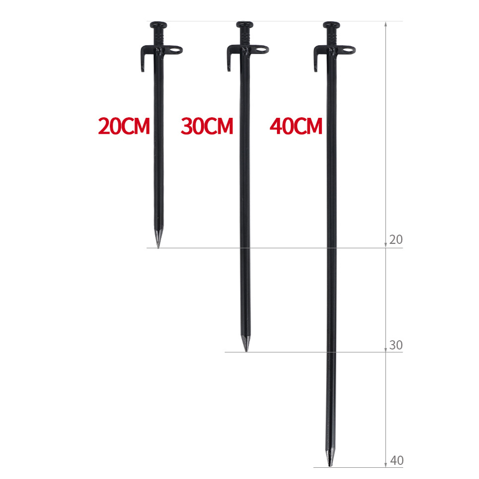 สมอบกเต็นท์ หมุดเต็นท์ สมอบกเหล็ก สมอบกเหล็กหล่อ อุปกรณ์แคมป์ปิ้ง เต้นท์ Tent Pegs ขนาด 20CM 30CM 40CM - รูปที่ 5