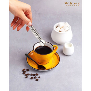 เซตแก้วพร้อมจานรอง Set Cup and Saucer  (spiral mustard) ทำจากวัสดุ Fine Porcelain คุณภาพสูง แบรนด์ Wilmax England