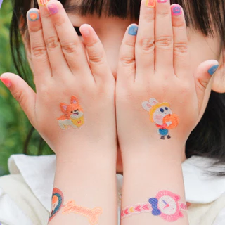 TOi สติ๊กเกอร์แทททูสำหรับเด็ก สติ๊กเกอร์ติดเล็บ Nail Stickers&Tattoos เหมาะสำหรับเด็ก 2-3 ขวบขึ้นไป