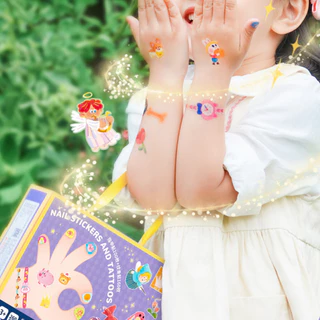 TOi สติ๊กเกอร์แทททูสำหรับเด็ก สติ๊กเกอร์ติดเล็บ Nail Stickers&Tattoos เหมาะสำหรับเด็ก 2-3 ขวบขึ้นไป