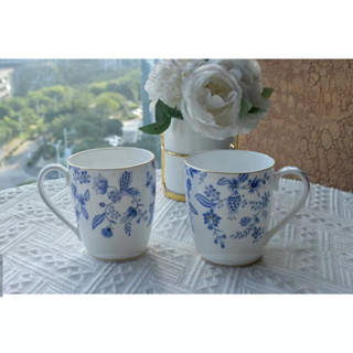 Japan Noritakes Blue Sorrentino Blue Eden Bone Porcelain Mug Pair Cup Water Cup 2 Piece Gift Set