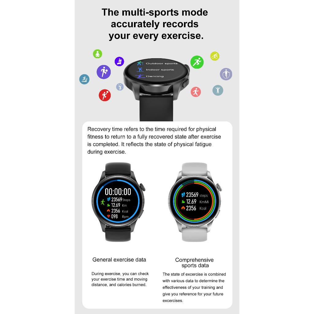 สมาร์ทวอทช์ DT3NEW Ultra Smartwatch Waterproof สมาร์ทวอทช์ สนับสนุนการว่ายน้ํา สัมผัสได้เต็มจอ รองรับภาษาไท วัดออกซิเจนใ