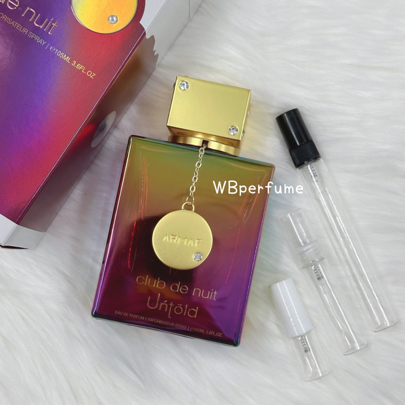 น้ำหอมแบ่งขาย ของแท้ Armaf Club De Nuit Untold edp unisex แบ่งจากขวดใหญ่ ไม่มีผสมใดๆทั้งสิ้น