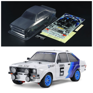 TAMIYA 51658 บอดี้ FORD ESCORT Mk.II RALLY สำหรับรถตระกูล M-chassis ที่มี wheelbase 239mm ยังไม่ได้ตัดเจาะและทำสี