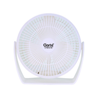 [สินค้าใหม่] CLARTEพัดลมตั้งโต๊ะไร้สาย 8 นิ้ว CTM121W(สีขาว)
