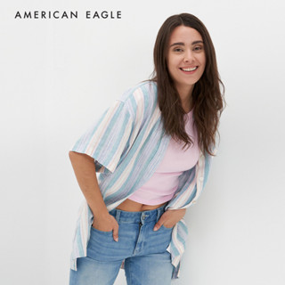 American Eagle Stripe Easy Shirt เสื้อเชิ้ต ผู้หญิง ลายตรง (NWSB 035-5243-401)