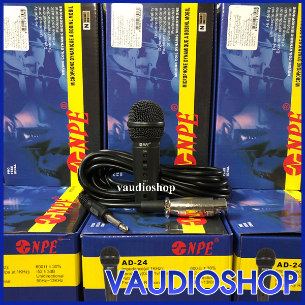 ไมโครโฟน จิ๋ว NPE AD-24 พร้อมสายยาว 4.5 เมตร ไมค์สาย ไมค์จิ๋ว ไมค์ NPE AD24 เอ็นพีอี ไมค์จิ๋ว ไมค์สา