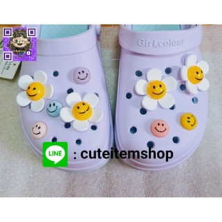 Shoes Charm Resin  Daisy,Smile face👟ตุ๊กตาติดรองเท้า พร้อมส่ง ✨สั่ง 5 แถม 1⭐️