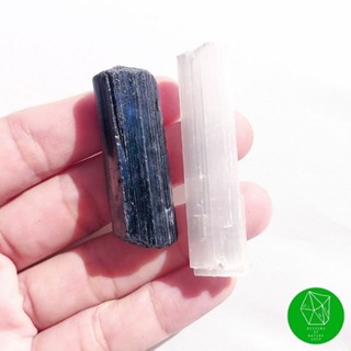 Mini Protection Set ผลึก Black Tourmaline Stick และ Selenite Stick