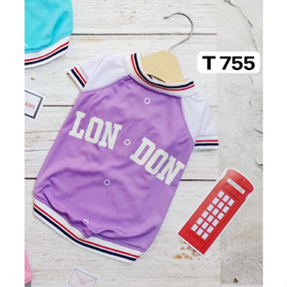 Pet clothes -Doggydolly  เสื้อผ้าแฟชั่น เสื้อผ้าสัตว์เลี้ยง เสื้อผ้าหมาแมว เสื้อยืด คอกลม  LONDON T755 ไซส์ 1-9 โล