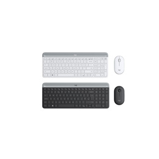 Logitech MK470 Mouse &amp; Keyboard SLIM Wireless COMBO ชุดเมาส์ คีย์บอร์ดไร้เสียงไร้สาย ลดเสียง 90%