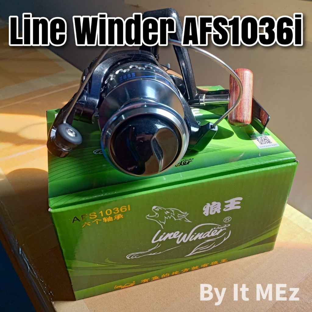 ของแท้ ราคาถูก รอกตกปลา รอกสปิน รอกหมาป่า Line Winder AFS 1036i เหมาะกับงานหน้าดิน มือหมุนไม้แท้ spinning reel