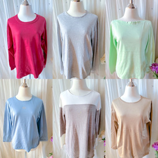 เสื้อยืดแขนยาวสีพื้น 25 - 60บาท ชุดที่ 1