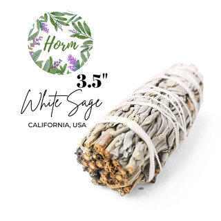 (3.5" นิ้ว) White sage แคลิฟอร์เนีย ไวท์เสจ จุดไล่พลังงานไม่ดี ป้องกันพลังงานชั่วร้าย