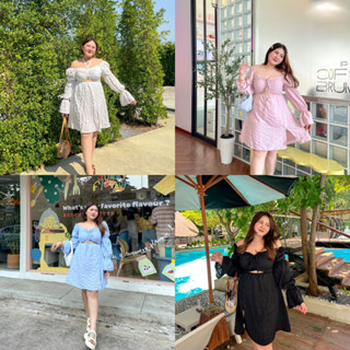 Tinkerbell crush 🥦 เดรสแขนพองผ้าครัช - MerryChubbyHouse
