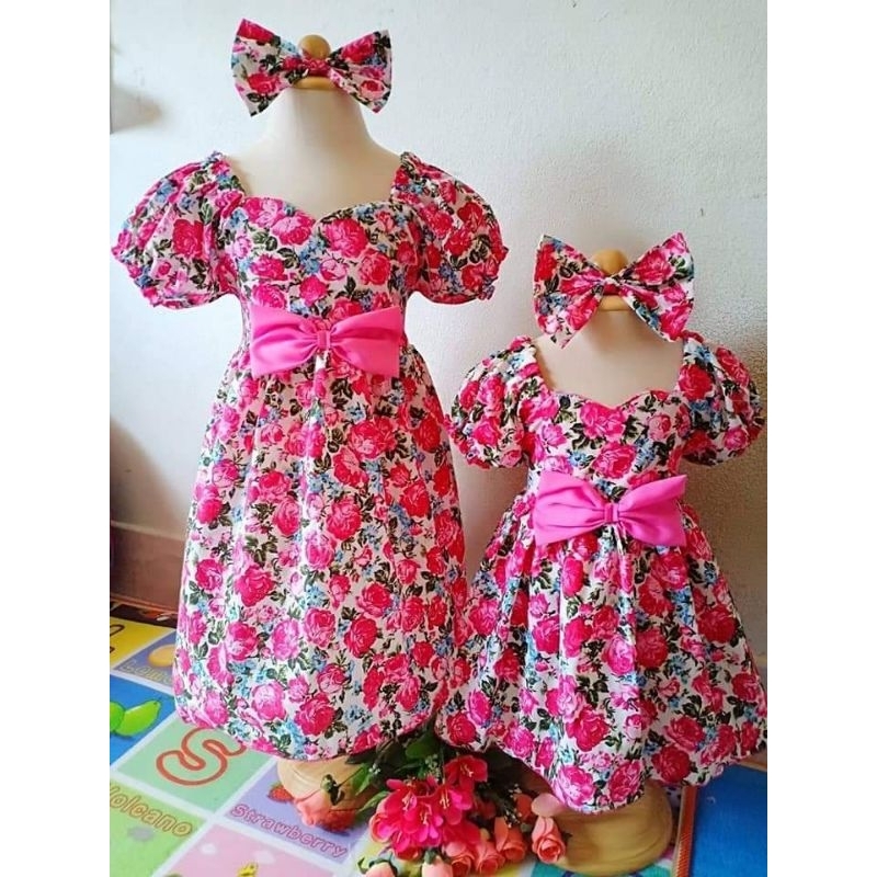 ชุดแขน​ตุ๊กตา.ชุดลายดอก.ชุดทองกวาว👗🌺แถมโบว์คาดผมทุกชุด🎀
