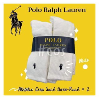 Polo Ralph Lauren White Socks new 6pack ♥️พร้อมส่ง♥️