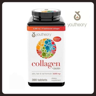 Youtheory Collagen Plus Biotin 390 Tablets