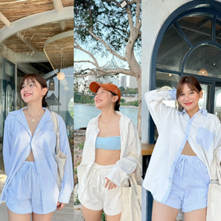 (กรอกโค้ด HELLOX9 ลด75฿) HELLOYELLOWLAND  | hello summer เสื้อเชิ้ตแขนยาว กางเกงขาสั้น