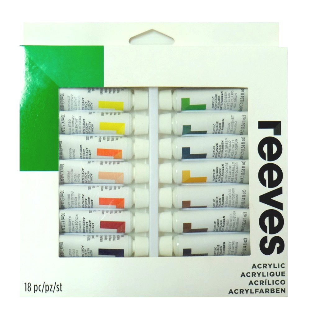 (KTS)ชุดสีอะคริลิค Acrylic Reeves 18 สี 12ml.