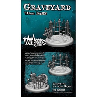 🔥มีของพร้อมส่ง🔥 Wyrd Miniatures Malifaux Wyrdscapes Graveyard 40mm Bases x2 WYRWS009 โมเดลพลาสติก ต้องประกอบทำสีเอง