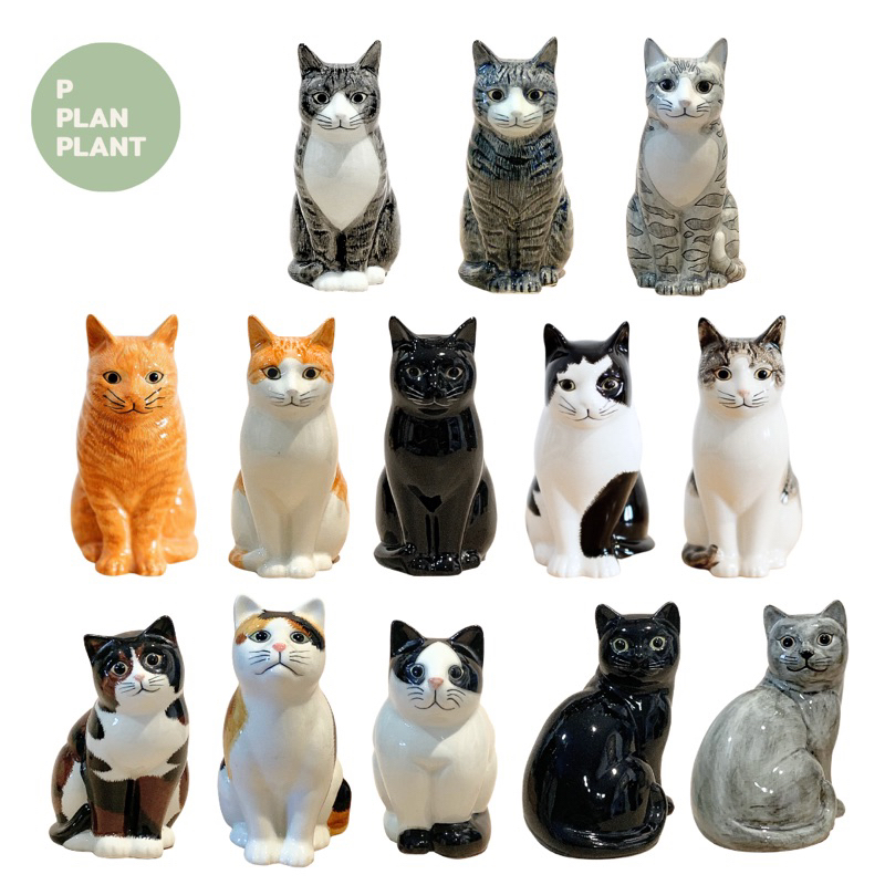 Cat Vase : แจกันดอกไม้ เซรามิครูปแมว กระถางต้นไม้ **กรุงเทพมีส่งด่วน!**