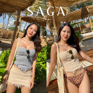 (พร้อมส่ง)MINIGIRL | Saga top เกาะอกไหมพรม ผ้าหนานุ่ม