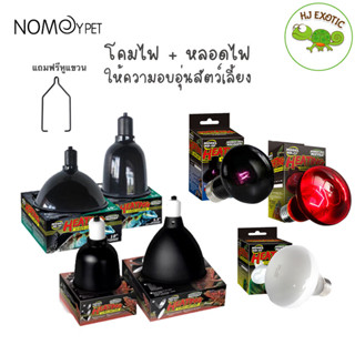 Nomoy Pet โคมไฟขั้วเซรามิค พร้อมหลอดไฟ UVA สำหรับให้ความอบอุ่นสัตว์เลี้ยง