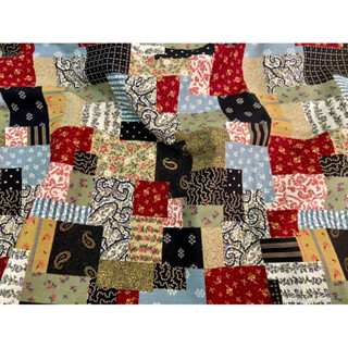 ขนาด 45*27เซน ผ้าคอตตอนอเมริกาลายแพทเวิ์คหายาก patchwork โบราณ