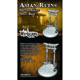 🔥มีของพร้อมส่ง🔥 Wyrd Malifaux Wyrdscapes Asian Ruins Shinto Gate 50mm Base WYRWS012 โมเดลพลาสติก ต้องประกอบทำสีเอง