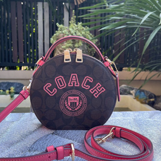 👑ผ่อน0%~แท้100%👑 กระเป๋าสะพาย COACH Canteen Crossbody In Signature Canvas With Varsity Motif #CB870