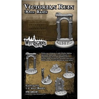 🔥มีของพร้อมส่ง🔥 Wyrd Miniatures Malifaux Wyrdscapes Victorian 30mm Bases x5 WYRWS001 โมเดลพลาสติก ต้องประกอบทำสีเอง