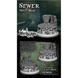 🔥มีของพร้อมส่ง🔥 Wyrd Miniatures Malifaux Wyrdscapes Sewer 50mm Base WYRWS006 โมเดลพลาสติก ต้องประกอบทำสีเอง