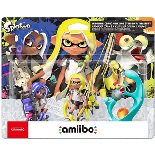 [ส่งตรงจากญี่ปุ่น] Nintendo Amiibo Triple Set Octoling Blue &amp; Inkling Yellow &amp; Smallfly Splatoon Japan ใหม่