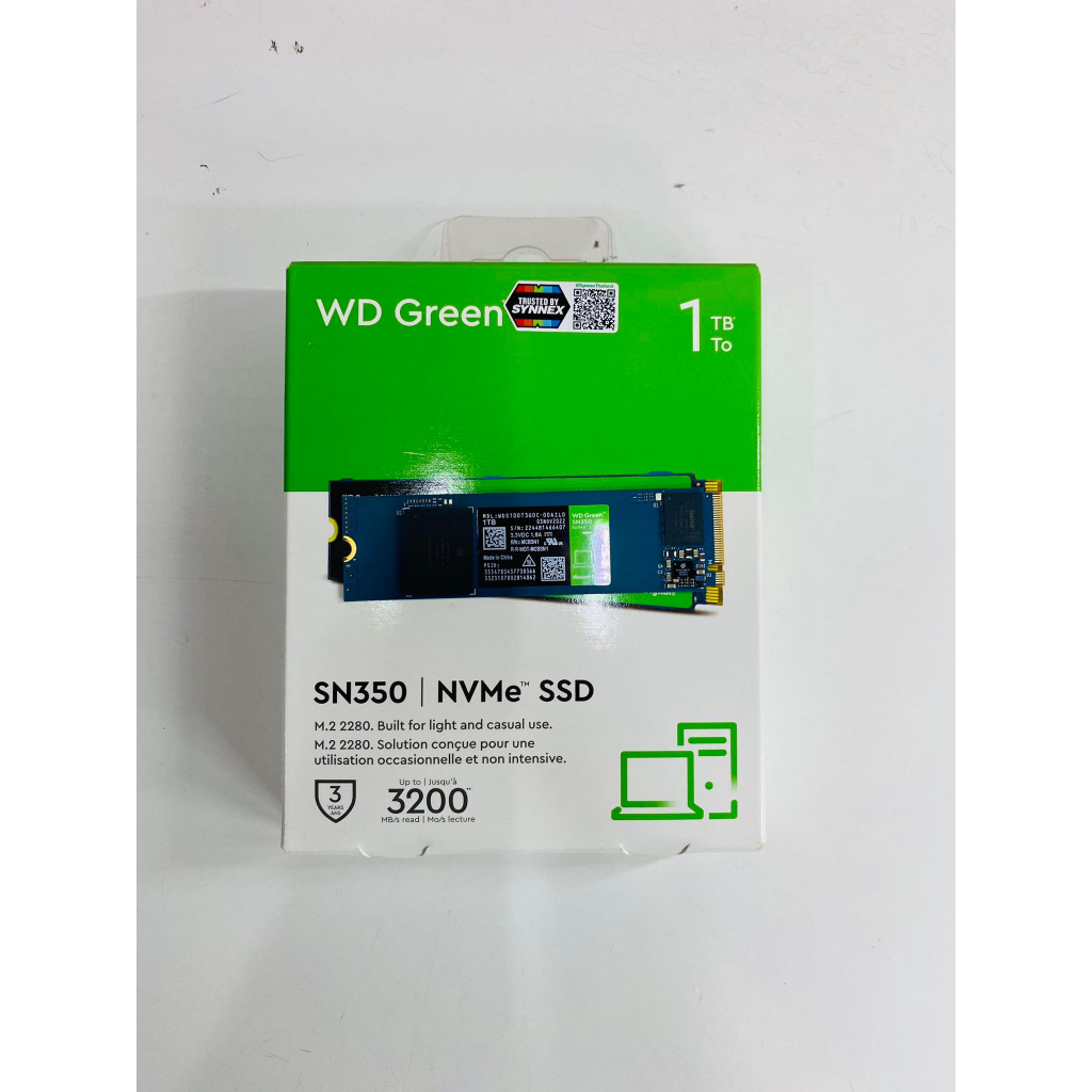 ขายM.2มือสอง WD GREEN SN350 NVMe SSD PCIe 3.0 1TB (มือสอง)