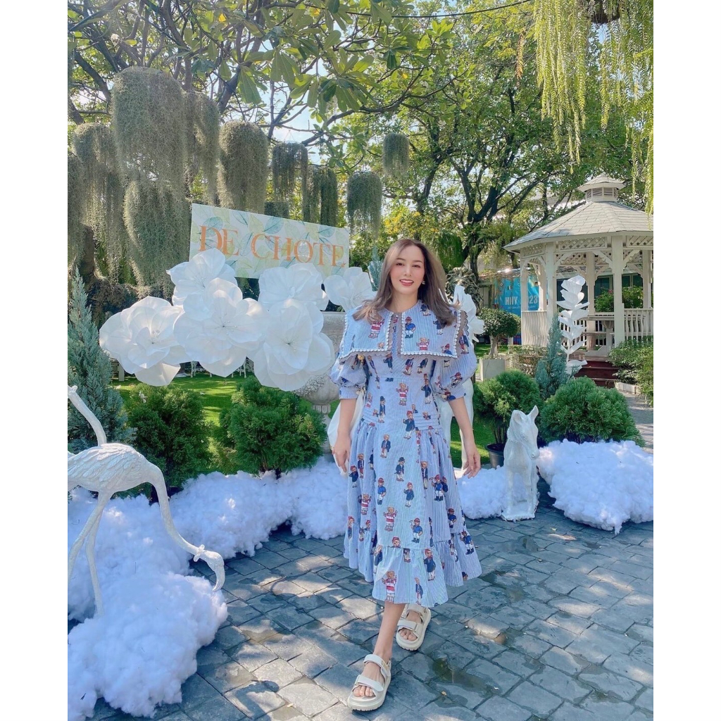Dress เดรสแขนพอ Widelia @ Real
