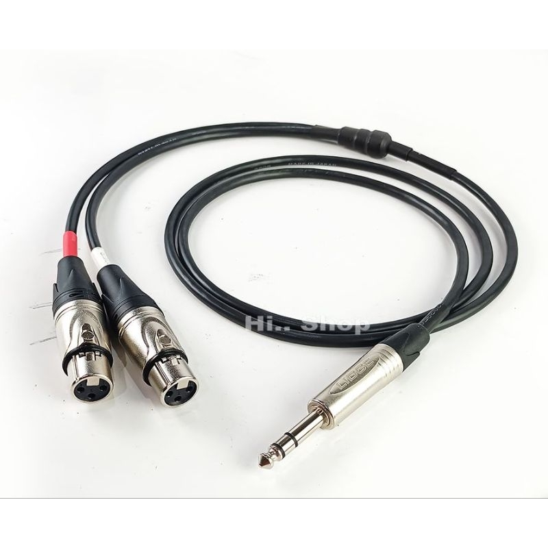 CANARE L-2E5AT สาย Y XLR(เมีย)  TO TRS6.35 หัว LIDGE