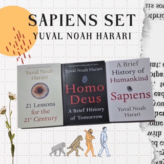 หนังสือวิวัฒนาการของมนุษย์ ฉบับภาษาอังกฤษ Sapiens Set by Yuval Noah Harari เซต 3 เล่ม