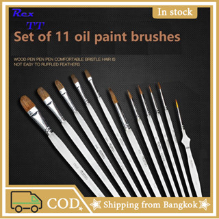 Rex TT Giorgione High-end professional watercolor pen 11 long iron box gouache wolf hair brush set