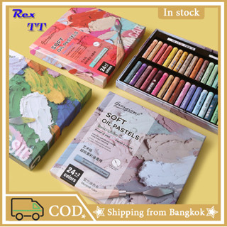 Rex TT Giorgione heavy color oil paint stick wholesale super soft crayon scraper set 48 colors Morandi 24 Macarons