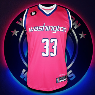 เสื้อบาส เสื้อบาสเกตบอล NBA washington wizards เสื้อทีม วอชิงตัน วิซซาร์ดส #BK0162 รุ่น City/Kyle Kuzma#33 ไซส์ S-5XL